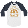 what happens in camper stays in camper vintage style camp funny 3/4 Sleeve Shirt