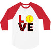 love softball 3/4 Sleeve Shirt