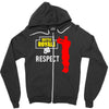 respect batle royal gaming Zipper Hoodie