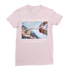 Michelangelo Creation of Adam Ladies Fitted T-Shirt