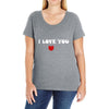 i love you (2) Ladies Curvy T-Shirt