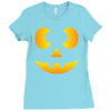 funny halloween jack o lantern kids Ladies Fitted T-Shirt