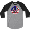 flag us flag peace independence day 3/4 Sleeve Shirt