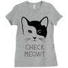 CHECK MEOWT Ladies Fitted T-Shirt