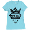 Queens Are Born In July Ladies Fitted T-Shirt