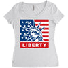liberty statue Women's Triblend Scoop T-shirt