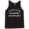 lipstick diamonds champagne Tank Top