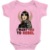 i want you to rebel Baby Bodysuit
