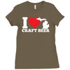 ladies i love michigan craft beer Ladies Fitted T-Shirt