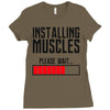 new installing muscle Ladies Fitted T-Shirt
