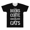 read books drink coffee eat chocolate pet cats All Over Men's T-shirt