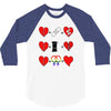 ls lesbian full heart 3/4 Sleeve Shirt