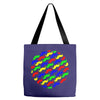 funny girly colorful patterns mustaches Tote Bags