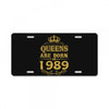queens are born in 1989 License Plate