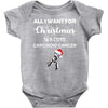 all i want for christmas is a cure carcinoid cancer Baby Bodysuit