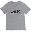 evolution of table tennis or ping pong mens black t shirt top V-Neck Tee