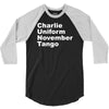 charlie uniform november tango 3/4 Sleeve Shirt