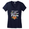 all i want for christmas is pizza Women's V-Neck T-Shirt