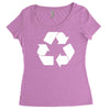 recycle symbol Women's Triblend Scoop T-shirt