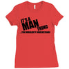 man thing Ladies Fitted T-Shirt