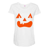fun face pumpkin Maternity Scoop Neck T-shirt