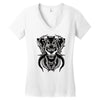 demon wolf Women's V-Neck T-Shirt