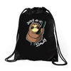 slow sloth Drawstring Bags