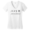 i ate sum pi t shirt s m l xl 2xl 3xl funny nerdy geeky college awesom Women's V-Neck T-Shirt
