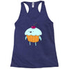 funny cartoon Racerback Tank