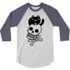 cat and crossbones 3/4 Sleeve Shirt