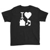 i love house music dj baseball Youth Tee