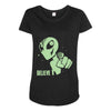 alien believe space sci fi ufo nerd Maternity Scoop Neck T-shirt
