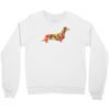dachshund flower 2 Crewneck Sweatshirt