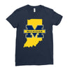 indiana for michigan Ladies Fitted T-Shirt