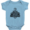 keep well lubricated sleep with a mechanic Baby Onesie