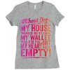 my heart is empty Ladies Fitted T-Shirt