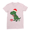 christmas dinosaur Ladies Fitted T-Shirt