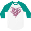 valentines day hearts 3/4 Sleeve Shirt