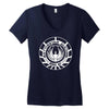 battlestar galactica distressed badge Women's V-Neck T-Shirt