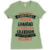 Super Cool Grandad Of A Freaking Awesome Grandson Ladies Fitted T-Shirt