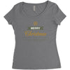 snow merry christmas Women's Triblend Scoop T-shirt