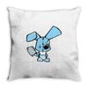 evil rabbit Throw Pillow