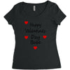 happy valenties day babe Women's Triblend Scoop T-shirt