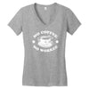 no coffee no workee Women's V-Neck T-Shirt