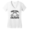 This Girl Loves Her Girlfriend Women's V-Neck T-Shirt