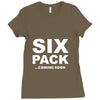 six pack coming soon mens Ladies Fitted T-Shirt