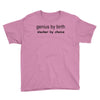 genius by birth slacker by choice t shirt large funny nerd tee slacker Youth Tee