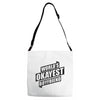 worlds okayest boyfriend Adjustable Strap Totes
