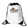 pizza is my valentine 56 Drawstring Bags