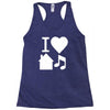 i love house music dj baseball Racerback Tank